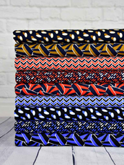 Viskose grafisches Muster italienischer Stil B-WARE , wei blau schwarz