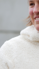 Teddyfleece Teddyfell aus Baumwolle, natur