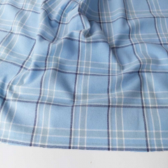 Flanell Stoff Karomuster karierter Baumwollstoff, dunkelblau mint hellblau