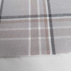 Flanell Stoff Karomuster karierter Baumwollstoff, grau beige hellgrau
