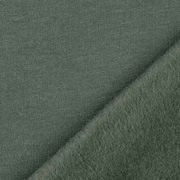 angerauter Sweat Stoff uni, Bundeswehrgrn