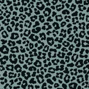 Baumwollstoff kleines Leoparden Muster, schwarz mintgrn