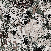 Viskose Twillstoff Farbflecken Camouflage, braun khaki cremewei