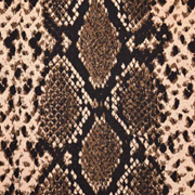 Jacquard Jerseystoff Schlangenmuster, braun schwarz