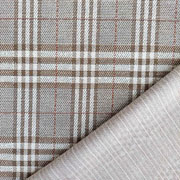 Jacquard Stoff Glencheck Webware Karomuster Glitzer, khakigrn wei