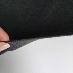 Woll-Cashmere Blend Velourstoff Deadstock, dunkelgrau
