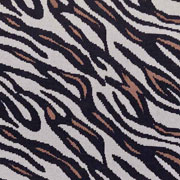 Strickstoff Zebra Muster Animal Print, braun schwarz ecrue