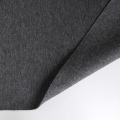 Wollstoff mit Mohair Deadstock flauschig, dunkelgrau