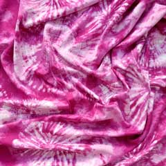 RESTSTCK 109 cm Viskose Jerseystoff Batik Ethno Druck, pink wei