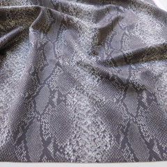 Wildlederimitat Fake Suede Schlangenmuster Animal Print, grau