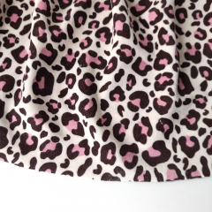 Nicky Velour Stoff Leopardenmuster Animal Print, braun rosa hellbeige