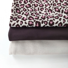 Nicky Velour Stoff Leopardenmuster Animal Print, braun rosa hellbeige