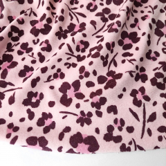 Nicky Velour Stoff Blumenmuster, burgundy rosa