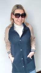 Jackenstoff Mantelstoff Doubleface fein edel, camel