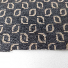 Jacquardstoff Strickstoff Kringel, beige grau meliert