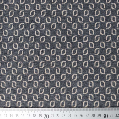 Jacquardstoff Strickstoff Kringel, beige grau meliert