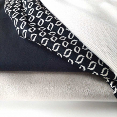 Jacquardstoff Strickstoff Kringel, ecrue schwarz