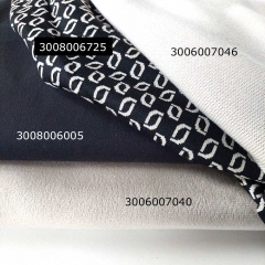 Jacquardstoff Strickstoff Kringel, ecrue schwarz