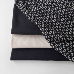 Jacquardstoff Strickstoff Kringel, ecrue schwarz