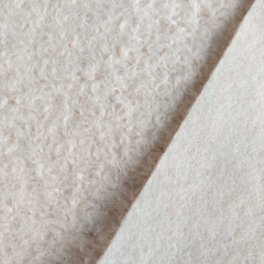 Boucle Stoff Schafslckchen dick weich, cremewei