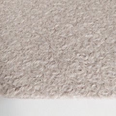 Boucle Stoff Schafslckchen dick weich, helltaupe