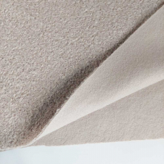 Boucle Stoff Schafslckchen dick weich, helltaupe