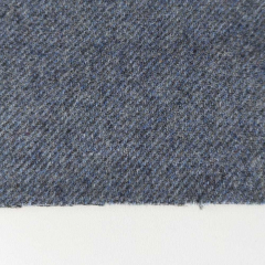 EINZELSTCK (2.4m) Woll-Twillstoff Deadstock Designerstoff  blaugrau meliert - Made in Italy