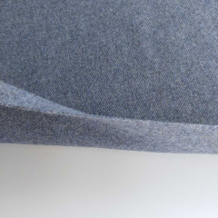 EINZELSTCK (2.4m) Woll-Twillstoff Deadstock Designerstoff  blaugrau meliert - Made in Italy