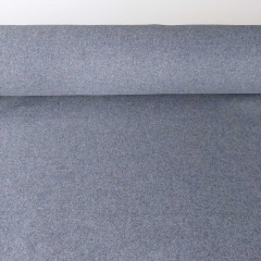 EINZELSTCK (2.4m) Woll-Twillstoff Deadstock Designerstoff  blaugrau meliert - Made in Italy