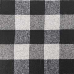Jackenstoff Karomuster Quadrate flauschig weich Webware, grau schwarz
