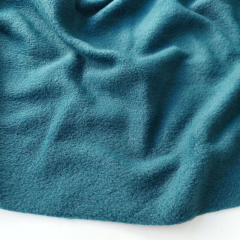 Fleece Stoff Meterware uni, petrol