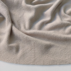 Fleece Stoff Meterware uni, beige