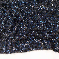 Paillettenstoff elastisch, marineblau schwarz