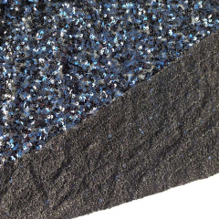 Paillettenstoff elastisch, marineblau schwarz