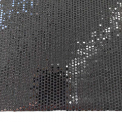 Jerseystoff Paillette funkelnder Stoff elastisch Abendkleidstoff, schwarz