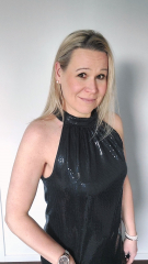 Jerseystoff Paillette funkelnder Stoff elastisch Abendkleidstoff, schwarz