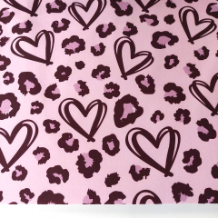 Softshell Stoff Jackenstoff Herzen, braun pink rosa