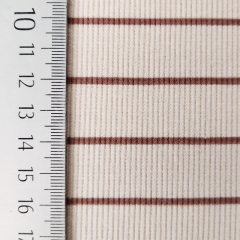 Rippenjersey Stoff Streifen, braun hellbeige