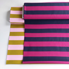 Canvas Stoff Blockstreifen 5 cm Baumwollstoff, pink dunkelblau
