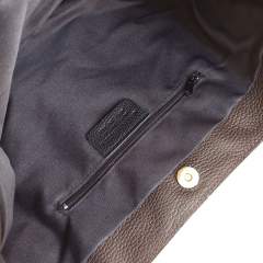 Ledertasche Handtasche sen & Lederschnrung - dunkelbraun - Made in Italy