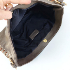 Ledertasche Handtasche �sen & Lederschn�rung - taupe - Made in Italy