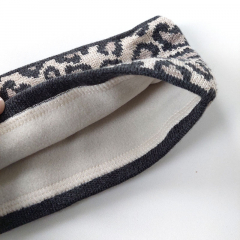 Stirnband Leomuster schwarz braun beige