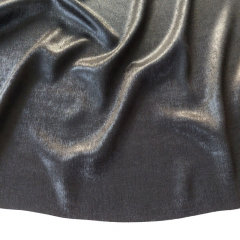 Satinstoff Webware Foliendruck glnzend elastisch, schwarz