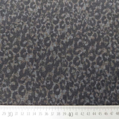 Punto di Roma Heavy Stretchjersey kleines Leopardenmuster, grau schwarz