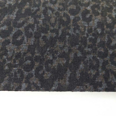 Punto di Roma Heavy Stretchjersey kleines Leopardenmuster, grau schwarz