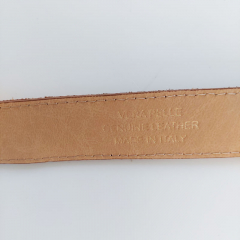 Wildledergrtel  uni Gr. 90 (109 cm) silberne Schnalle - hellbraun- Made in Italy