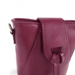Ledertasche rechteckig hochkant - burgundy - Made in Italy