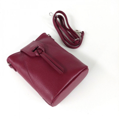 Ledertasche rechteckig hochkant - burgundy - Made in Italy