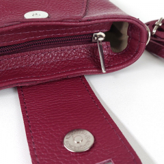 Ledertasche rechteckig hochkant - burgundy - Made in Italy