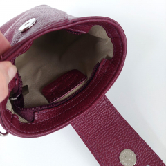 Ledertasche rechteckig hochkant - burgundy - Made in Italy